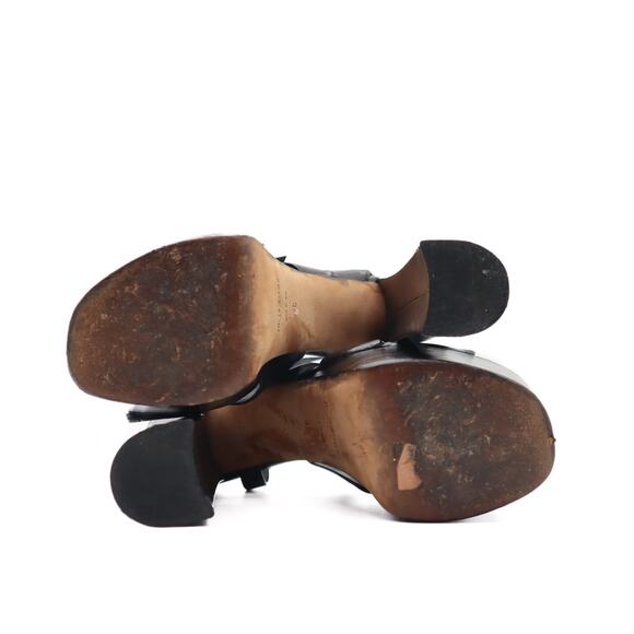 Saint Laurent Platform Strappy Lace Up Sandals Size 35 - Picture 6 of 11